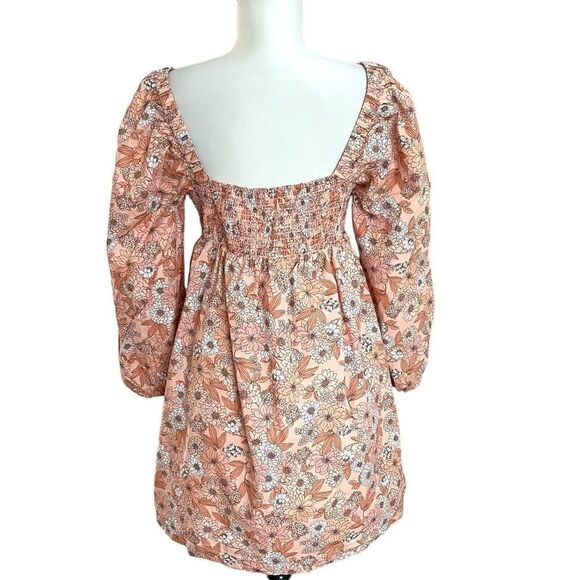 J Crew Babydoll mini Dress Ditzy Floral Puff Sleeve Cottagecore Prairie Peasant - Picture 6 of 16